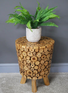 Wooden Plant Side Table