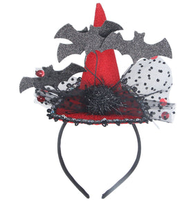 Fabric Red Witch Hat Head Band