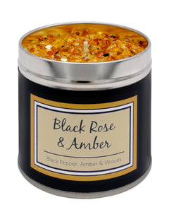 Black Rose & Amber Scented Candle