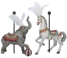Load image into Gallery viewer, Resin Circus Elephant or Horse Statues
