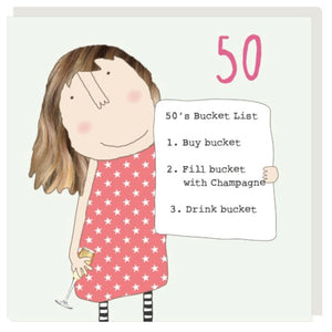50 s Bucket List  - Greeting Cards -  Rosie Made A Thing