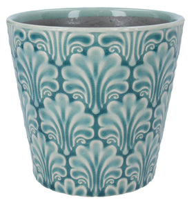 Blue Fans Ceramic Pot Cover