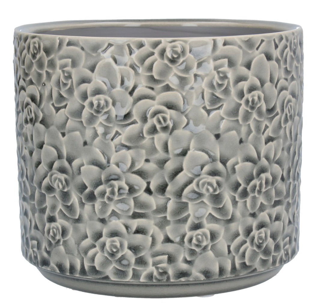 Grey Ceramic Pot Cover