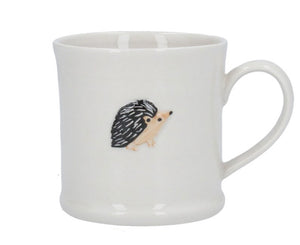 Hedgehog Ceramic Embossed Stoneware Mini Mug