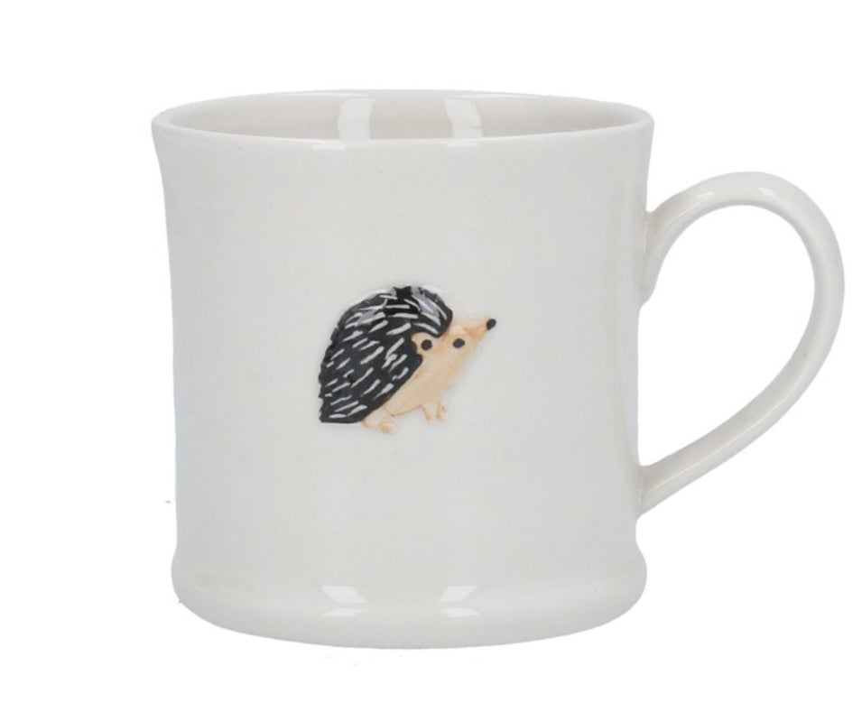 Hedgehog Ceramic Embossed Stoneware Mini Mug