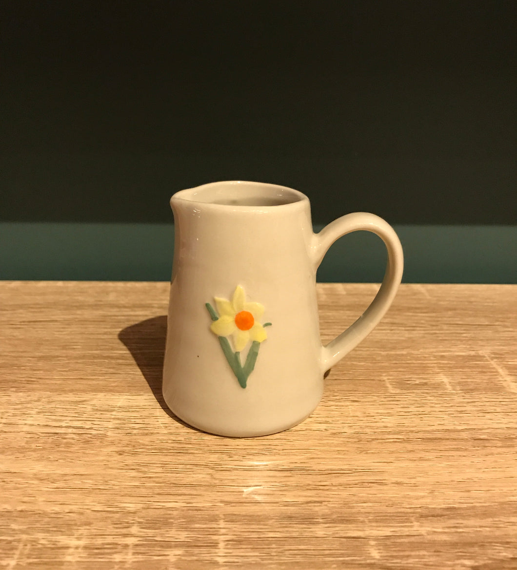 Daffodil Ceramic Embossed Stoneware Mini Jug