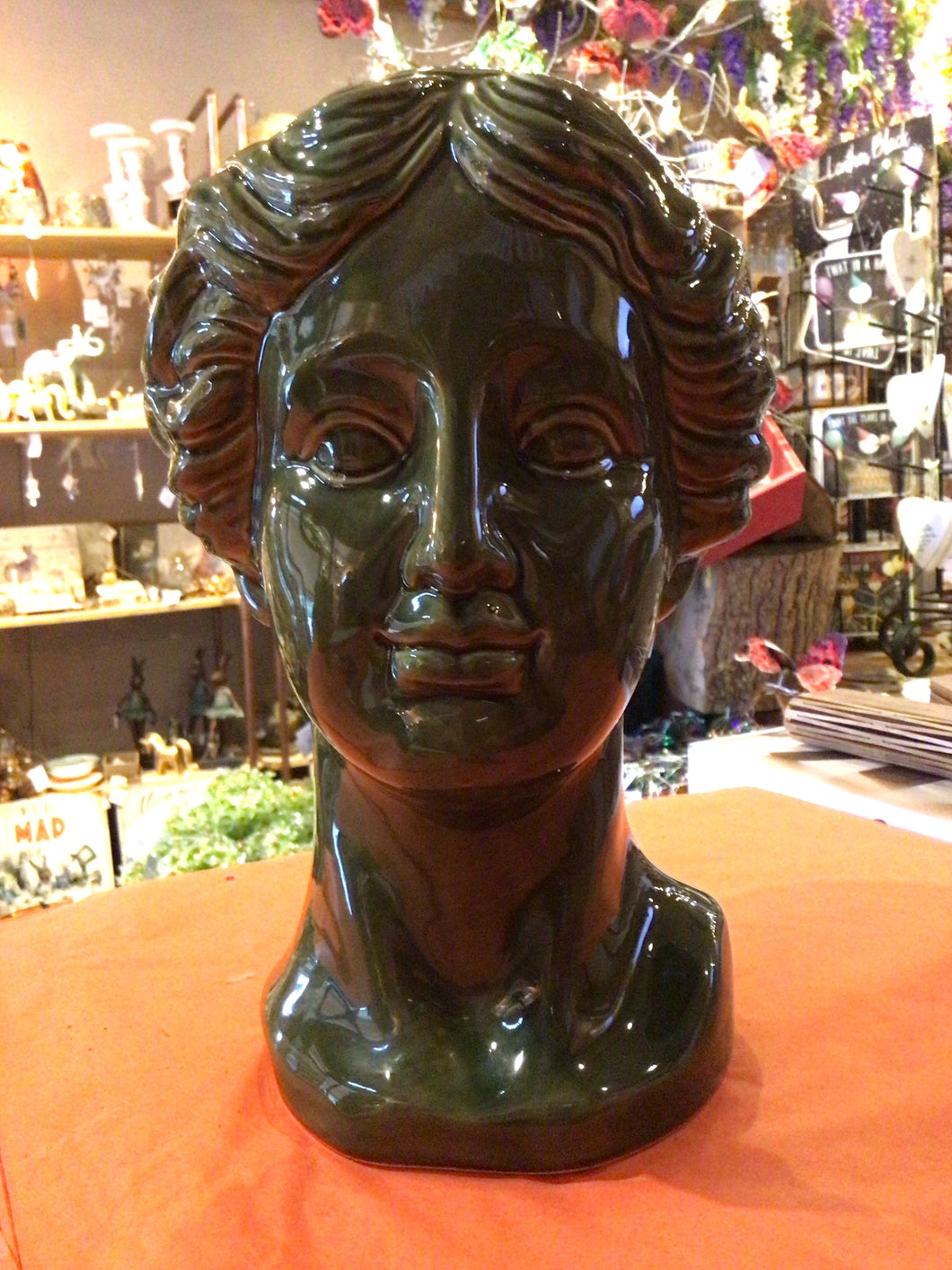 Green Goddess Bust Ornament