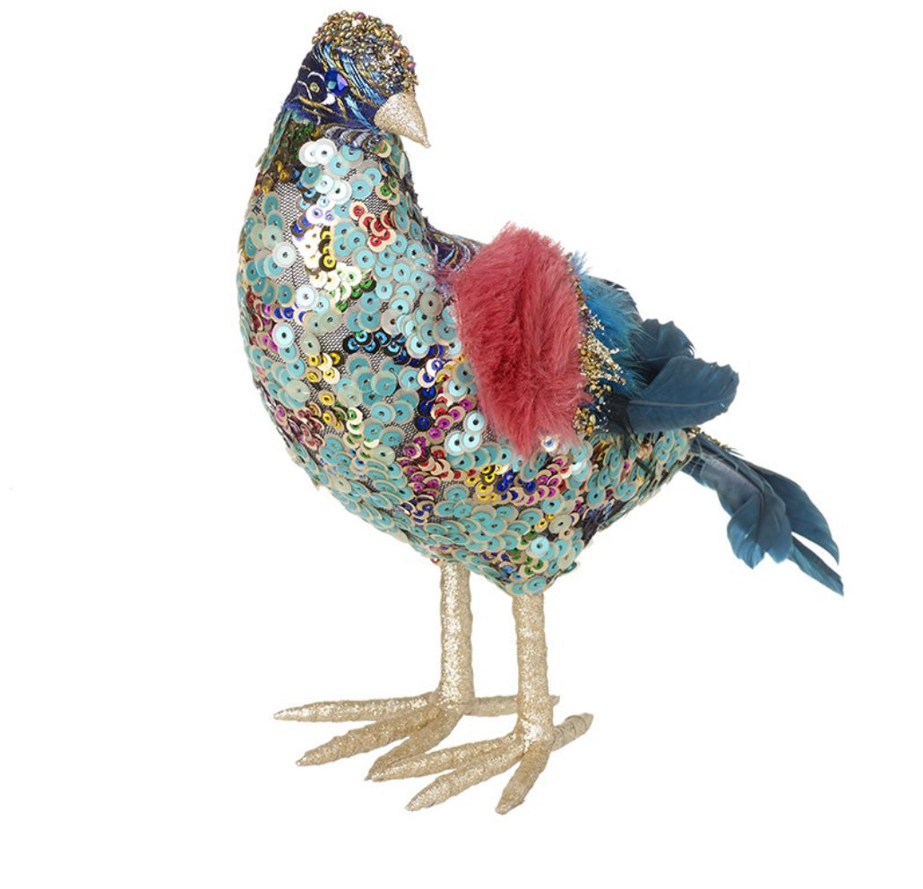 Blue and Pink Sequin Bird