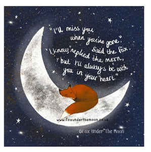 In your heart ’ Fox Under The Moon - Greeting Cards