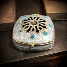 Load image into Gallery viewer, Sky Blue Jewelled Trinket Box
