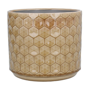 Ceramic Pot Cover Honeycomb