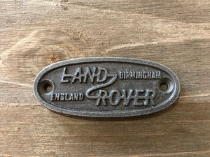 Cast Iron Land Rover Plaque