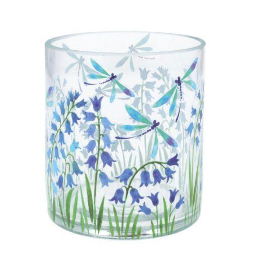 Bluebell Dragonfly Glass Night Light Small