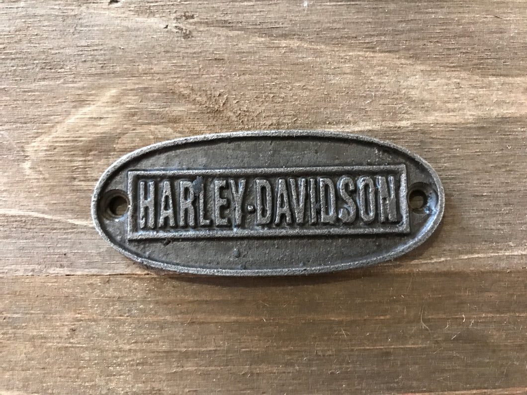Harley Davidson Cast Iron Wall Plaque