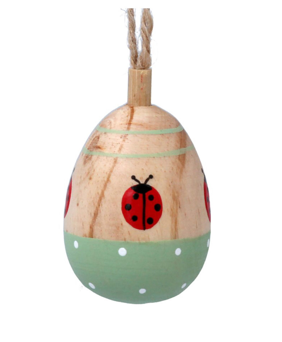 Ladybird wooden egg