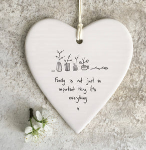 Family is Not Just An Important Thing It’s Everything. Porcelain Hanger