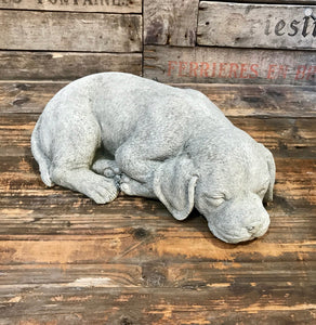 Stoneware Sleeping Puppy Dog