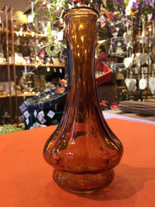 Amber  Glass Bulb Mini Vase