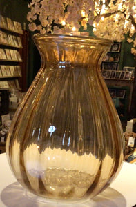Gisela Graham light Amber  Posy Vase