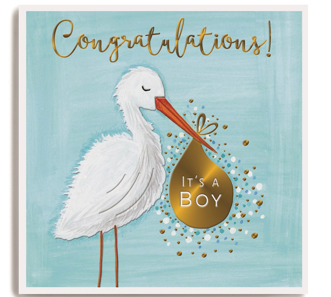 It’s A Boy - Congratulations    - Ooh La La  Greetings Card