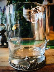 Pewter Stag Whiskey Glass