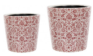 Red Pattern Pot