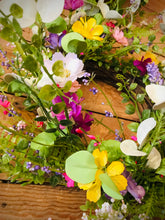 Load image into Gallery viewer, Whimsical Meadow Faux Flowers Wreath
