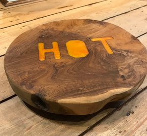 Wooden Stand With Resin HOT