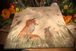 Fox and Hare Large Platter