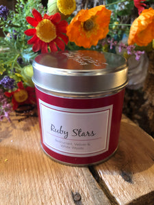 Ruby Stars Candle