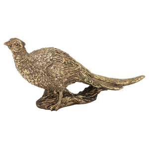 Antiqued Gold Pheasant Ornament